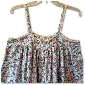 Victoria's Secret Floral Long Cotton Nightgown Size L